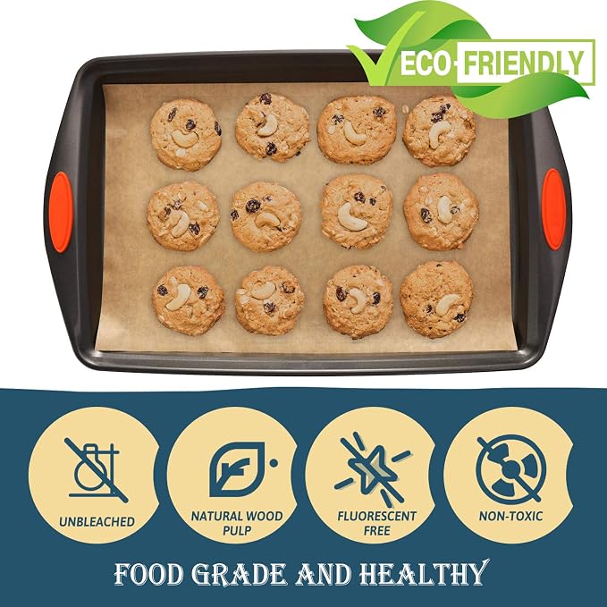 Hiware 200 PCS Parchment Paper Baking Sheets 9x13 IN, Precut Non-Stick - Image 3