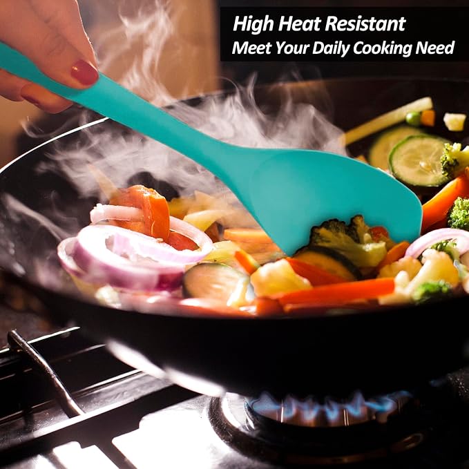 Upgrade Silicone Spatula Spoon Set, VOVOLY Heat Resistant Rubber Spoonula - Image 9