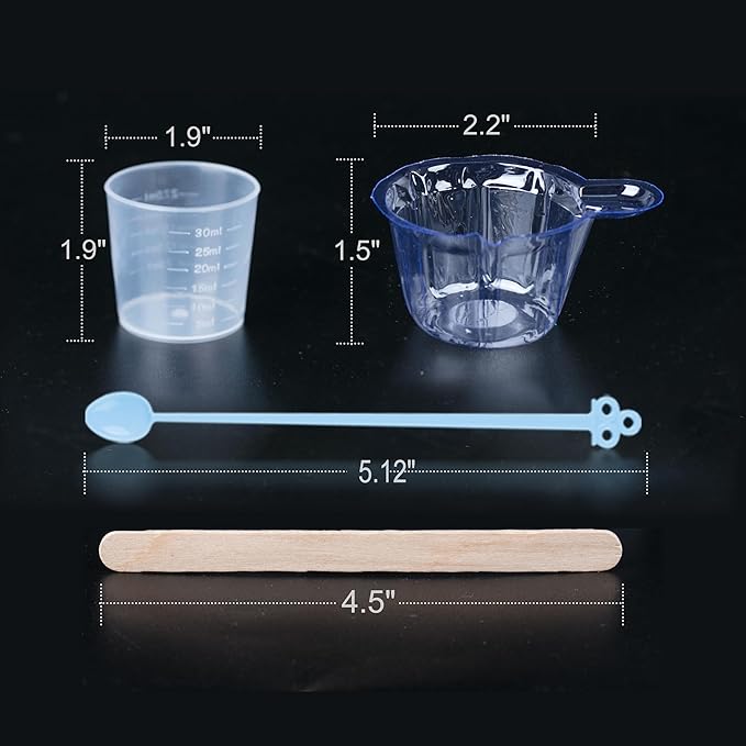 LET'S RESIN Epoxy Mixing Cups Kit, 30ml Disposable Measuring Cups, 50 Wooden - Image 2