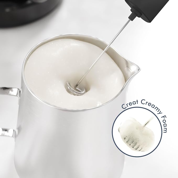 Powerful Milk Frother with Self-Stand Design, Handheld Foam Maker Mini Whisk - Image 2