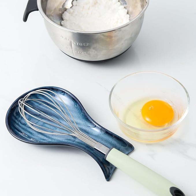 Hasense Porcelain Spoon Holder for Stove Top, 7 Inch Spoon Rests for Ladle - Image 2