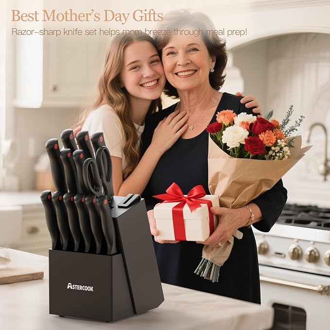Knife Set, Astercook 15 Pieces Knife Sets - Image 2