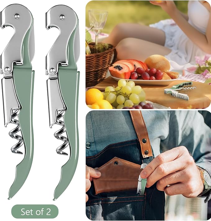 HYZ 2-Pack Wine Opener Waiter Corkscrew, Professional Wine Key - Image 8
