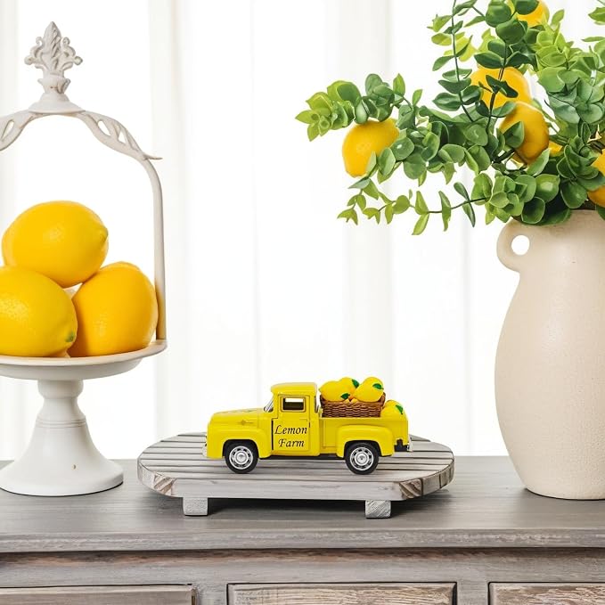 Lemon Decor - 4.9″Farmhouse Vintage Metal Truck - Image 2