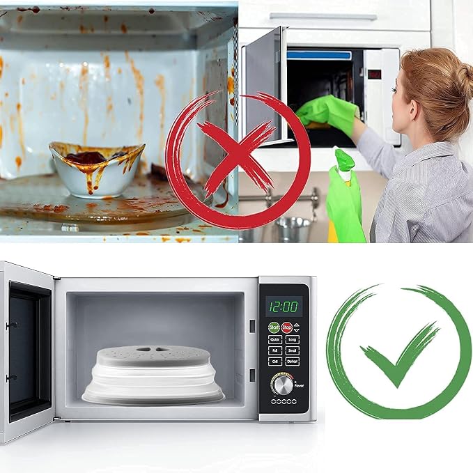 Microwave Cover For Food, Microwave Splatter Cover, Collapsible Microwave - Image 4