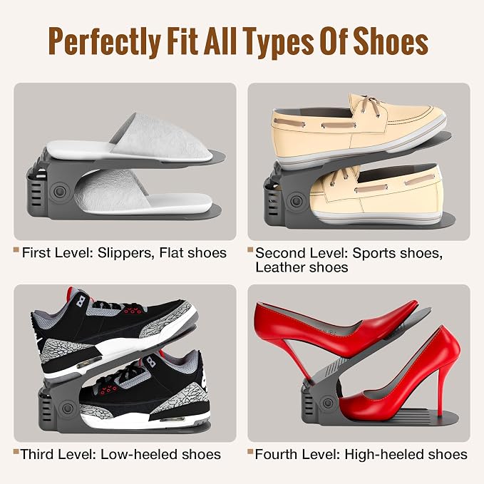 Neprock Shoe Slots Organizer for Closet, Shoe Storage Organizer Shoe Slots - Image 3