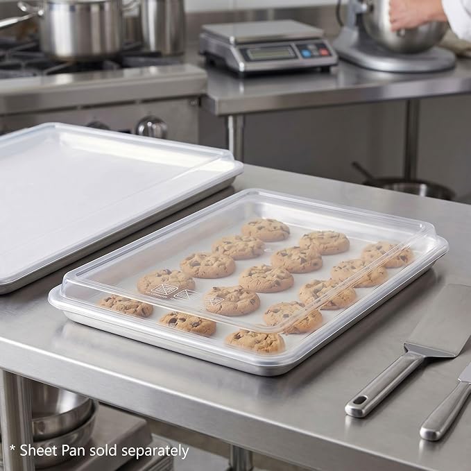 TrueCraftware- 1/4 Size Polypropylene Sheet Pan Cover Clear Color Set of 2- - Image 2