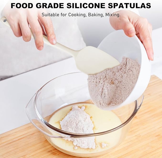 NileHome Silicone Spatula Set, 6 Pieces Food Grade Kitchen Utensils - Image 7