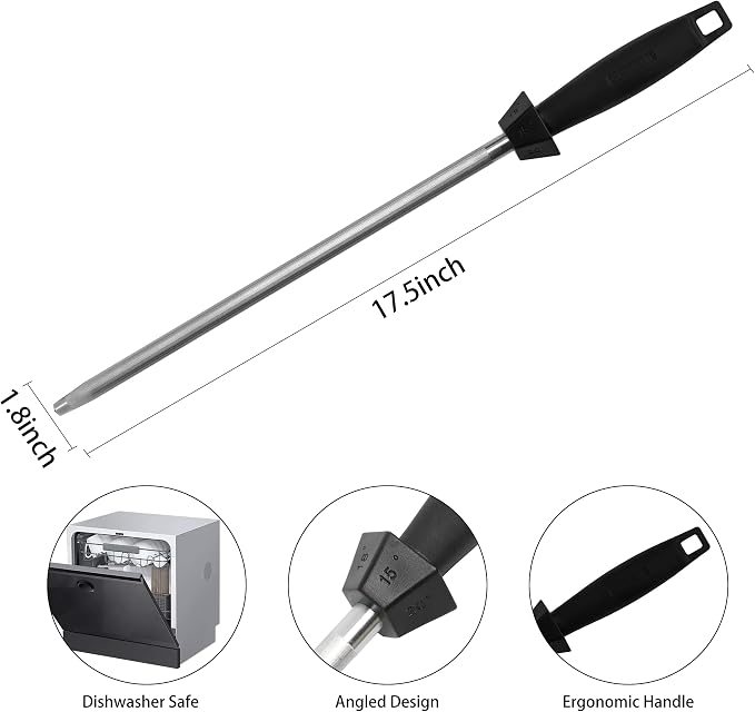 Knife Sharpener Knife Sharpening Rod Honing Steel - Image 3
