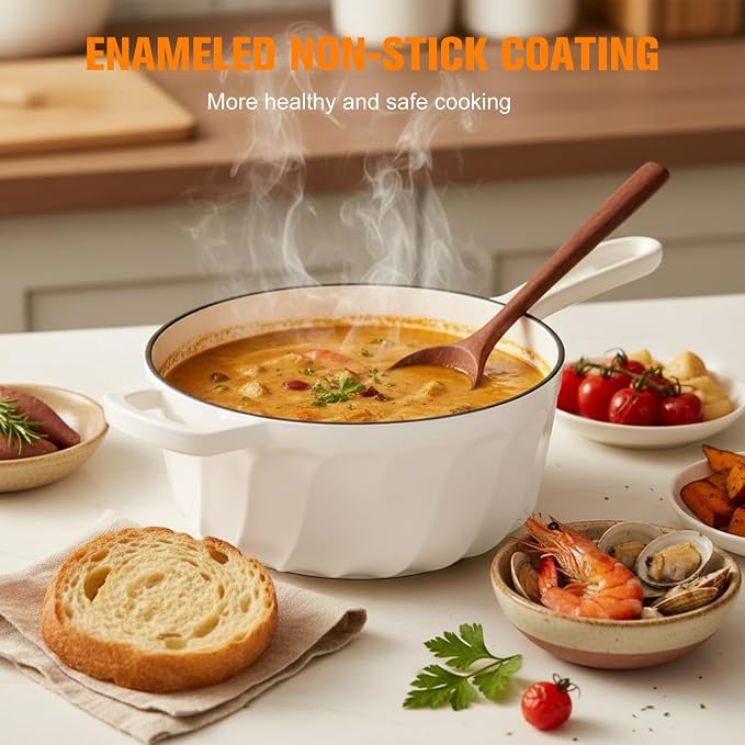 Enameled Cast Iron Sauce Pan, 2 Quart Saucepan - Image 8