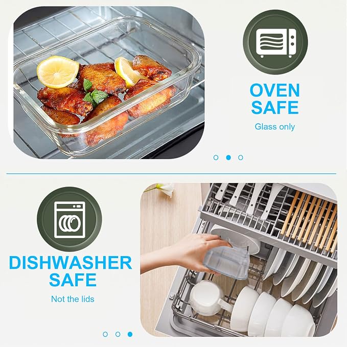 30 Pieces Glass Food Storage Containers, Meal Prep Set - Image 3