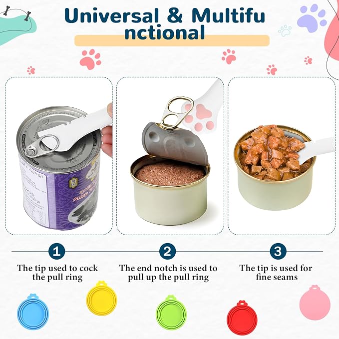 Uiifan Cat Food Lid Cat Food Can Covers Lids 8 Pcs Pet Can Supplies Set 5 - Image 5