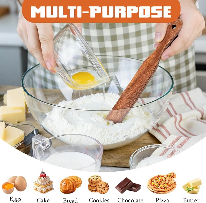 2 Pack Spurtle for Sourdough Starter, Sourdough Spatula Dough Whisk Mixing - Image 8