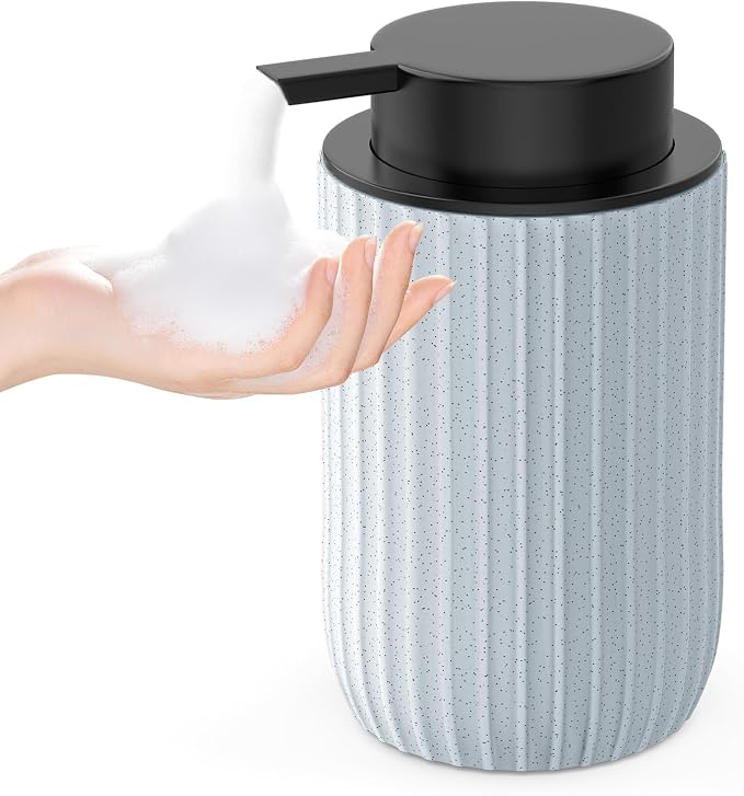 Ceramic Foaming Hand Soap Dispenser，12 oz Bathroom Soap Dispensers， Lotion by POSOSTO