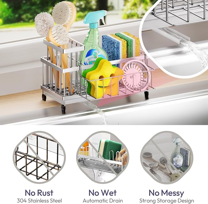 SWTYMIKI Sink Caddy Sponge Holder - Image 6
