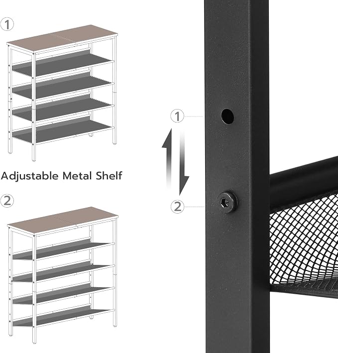 HOOBRO Shoe Rack for Entryway, 5-Tier Shoe Organizer - Image 6