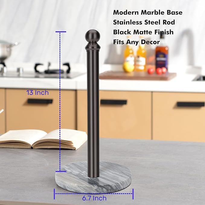 Black Paper Towel Holder Countertop - Image 4