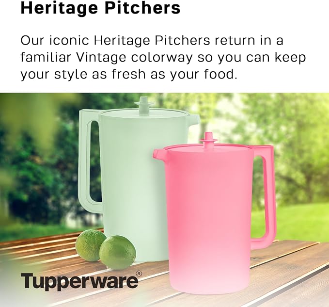 Tupperware Heritage 1 Gallon Pitcher in Soft Candy, Dishwasher Safe and BPA Free - Image 2