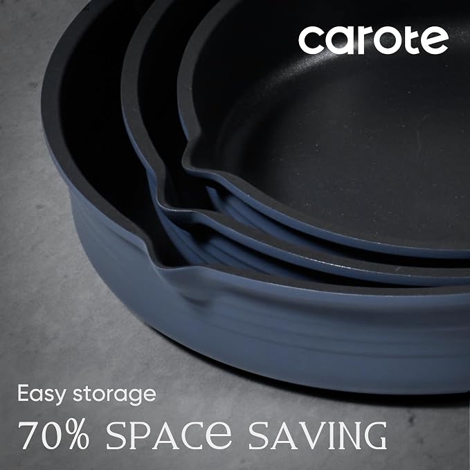 CAROTE 30-Piece Titanium Cookware Set, Nonstick Pots and Pans Set - Image 5