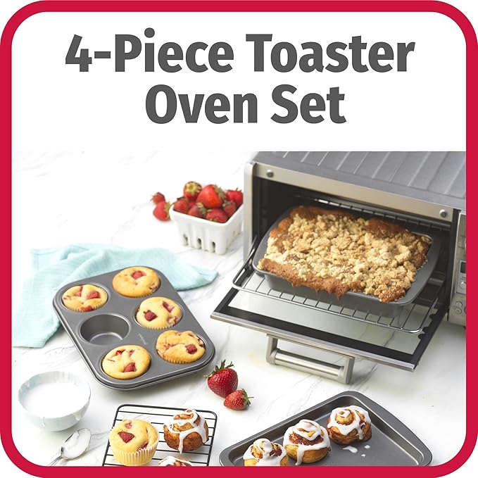 GoodCook 4-Piece Nonstick Steel Toaster Oven Set - Image 2