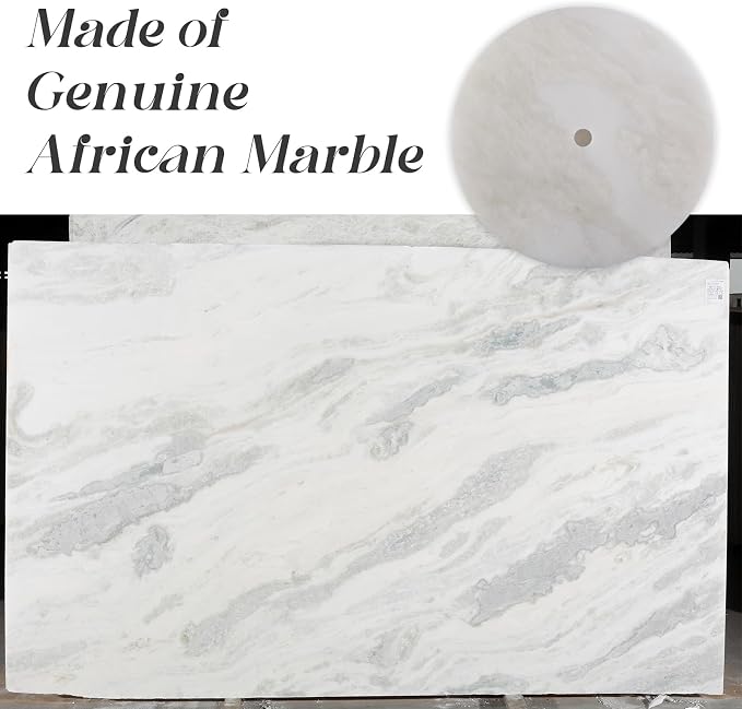 Koville African Genuine Marble Paper Towel Holder Countertop, - Image 3