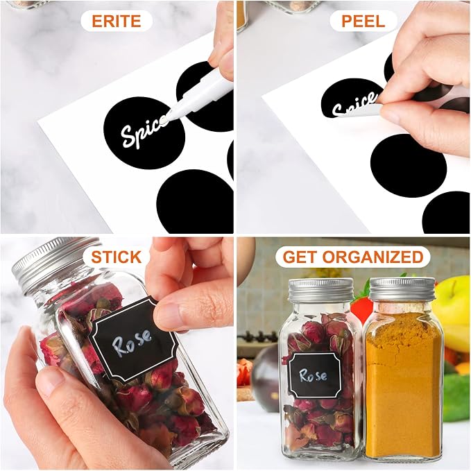 Keketin 6 oz Glass Spice Jars Bottles, 25 Pack Empty Spice Jars - Image 5