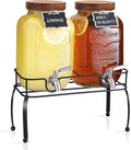 mustry Glass Drink Dispenser for Parties, 1 Gallon Beverage Dispenser by Mustry