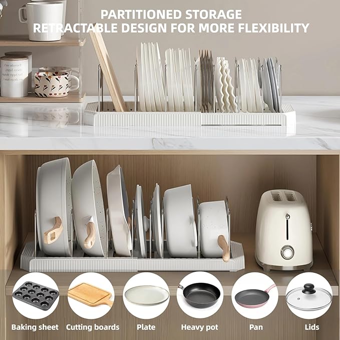 Expandable Pot and Pan Organizer Rack - Image 2