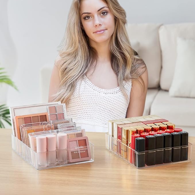 WECHENG Makeup Organizer for Eyeshadow Palette and Lipstick Organizer, 7 - Image 4
