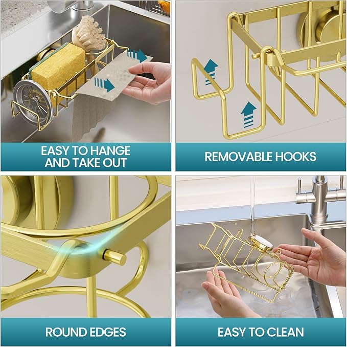 TAILI 4-in-1 Sponge Holder for Kitchen Sink - Image 5