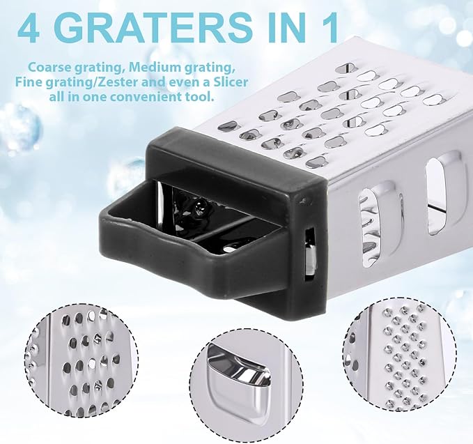 12 Pcs Mini Cheese Grater Stainless Steel Box Grater - Image 3