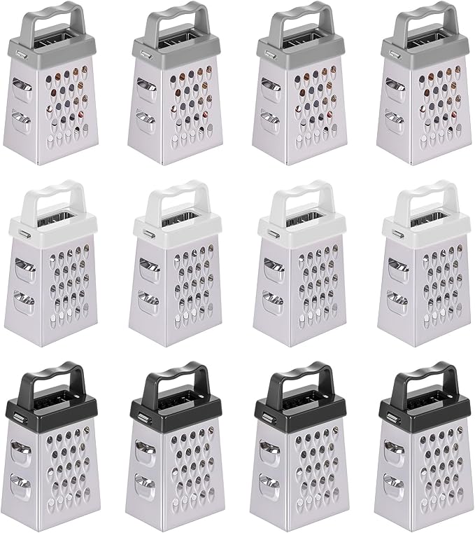 12 Pcs Mini Cheese Grater Stainless Steel Box Grater by Unknown