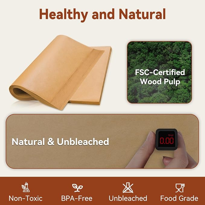 200 Pcs Parchment Paper Sheets, 12 x 16 Inch, Precut Non-Stick Parchment Sheets - Image 2