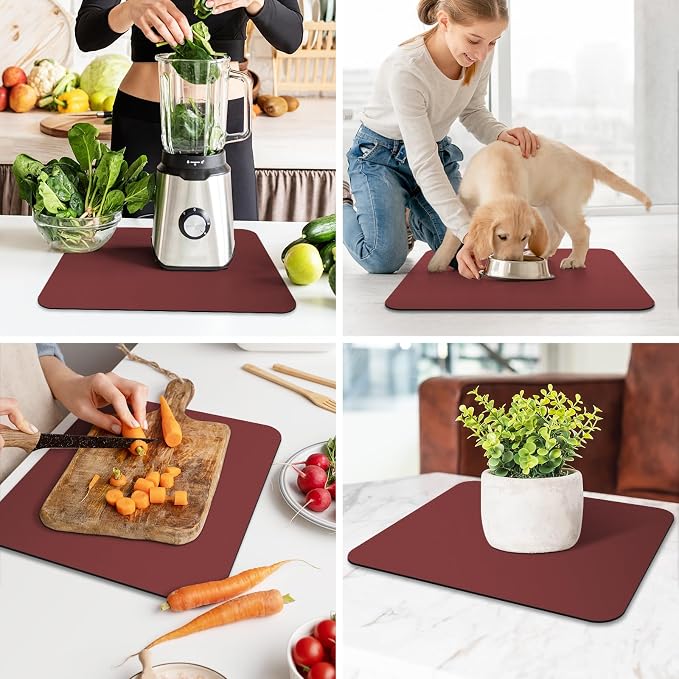 WISELIFE Dish Drying Mat Super Absorbent Drying Mat Large Dish Drying Mats - Image 7