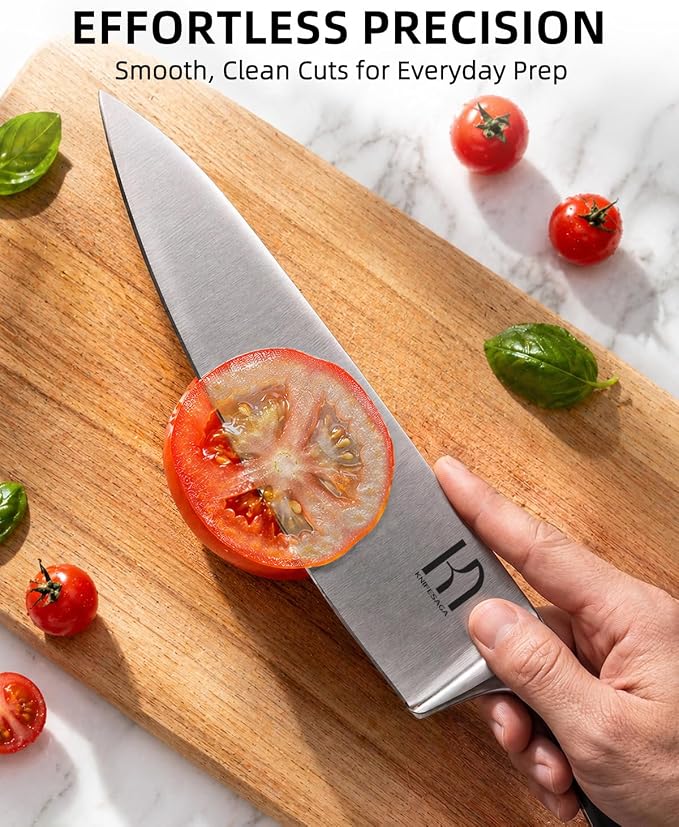 KnifeSaga Knife Set 15 Pcs High Carbon Stainless Steel Kitchen Knife Sets - Image 7