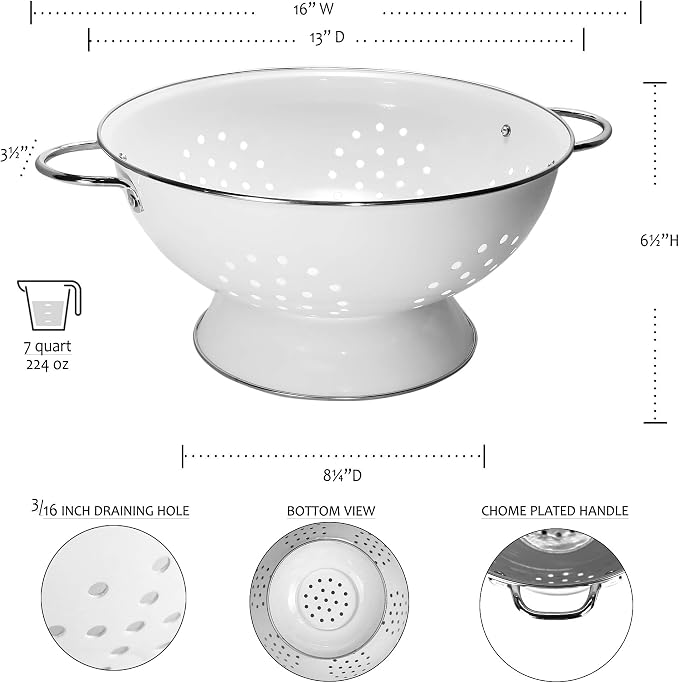 Reston Lloyd Calypso Basics Extra Large Enameled Colander - Image 8
