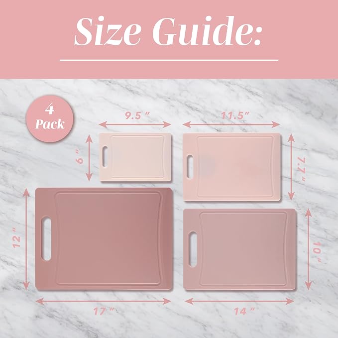 COOK WITH COLOR Non-Slip Cutting Board Set – Kitchen Essentials with Easy Grip - Image 5