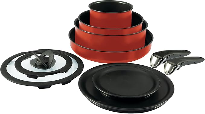 T-fal Ingenio Nonstick Cookware Set 10 Piece, Oven Broiler Safe 500F, Pots and by T-falbrand
