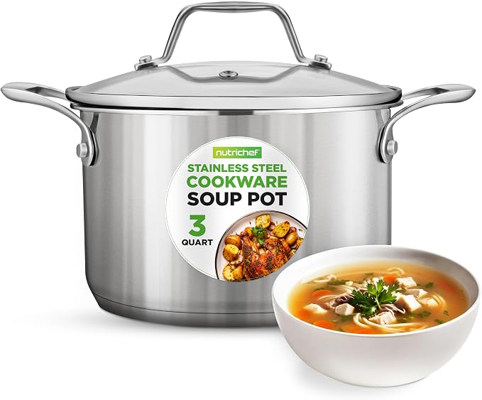 NutriChef 3-Quart Stainless Steel Soup Pot by NutriChef%E2%84%A2Kitchen