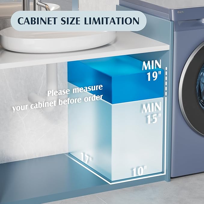 VERIFOST 2 Pack Adjustable Gray Under Sink Organizers, 2 Tier Pull Out Storage - Image 7