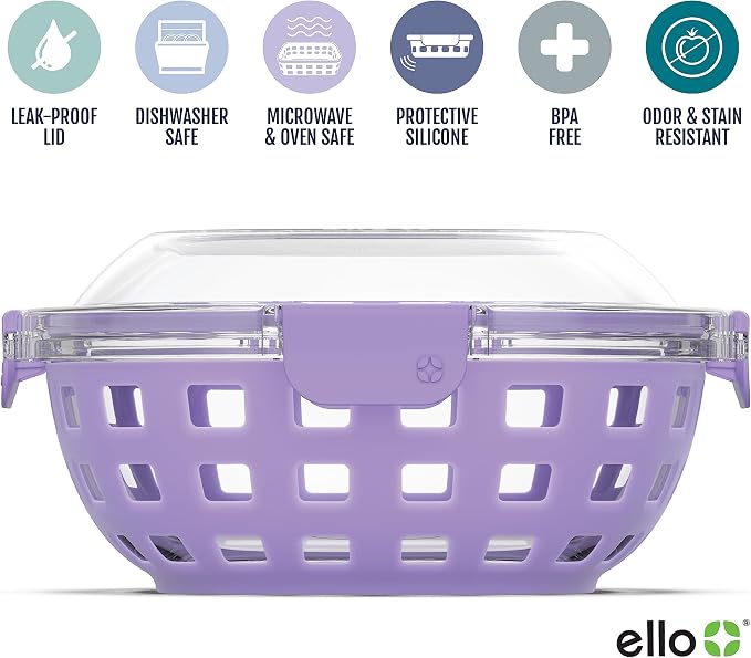 Ello Duraglass Meal Prep Container- Glass Food Storage Container - Image 3