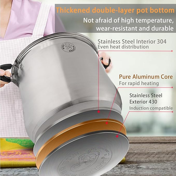 Vivicreate 9 Quart Stainless Steel Stock Pot - Image 5