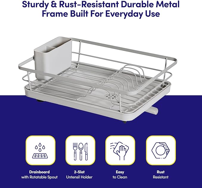 Dish Drying Rack 3 Piece Dish Drainer - Image 3