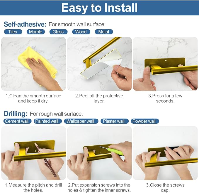 CUXIXA Paper Towel Holder Under Cabinet, Upgraded Adhesive Paper Towel Holder - Image 7