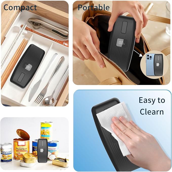 Electric Can Opener with LED Display, USB Rechargeable Electric Can Opener - Image 6