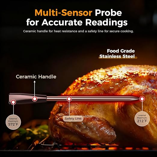 Smart Wireless Meat Thermometer, Digital Cooking Thermometer - Image 3
