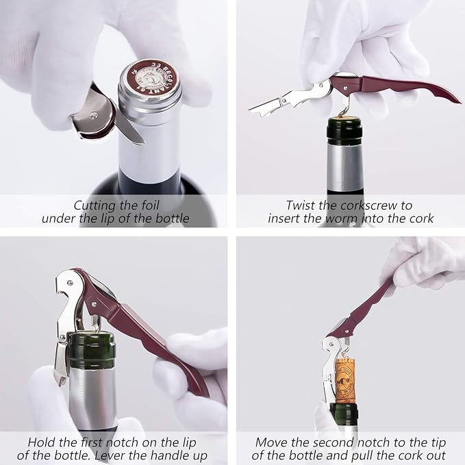 HYZ 2-Pack Wine Opener Waiter Corkscrew, Professional Wine Key - Image 6