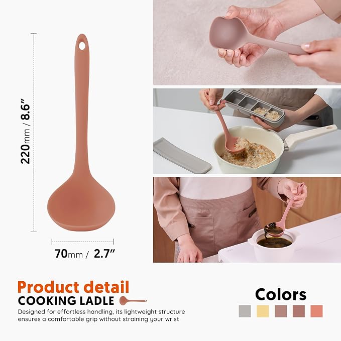 Platinum Silicone Cooking Ladle - Image 2