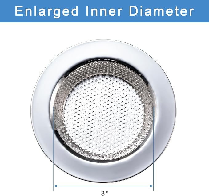 Honmein 3 Pcs Sink Strainer for Most Kitchen Sink Drain Basket, Upgraded - Image 5