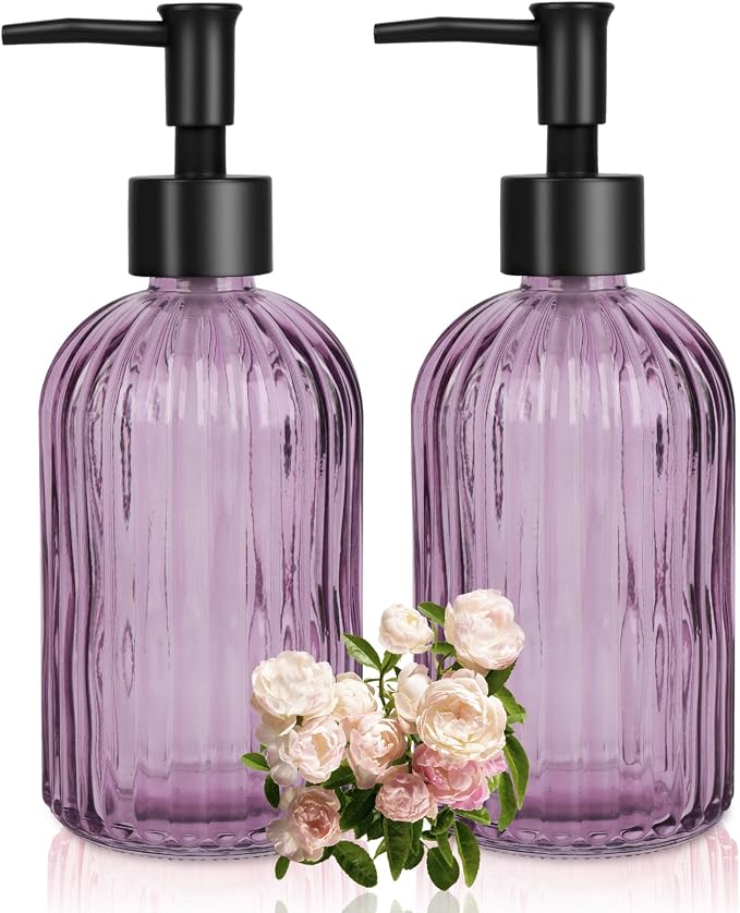 Glass Soap Dispenser with Plastic Pump, Hand Soap Dispenser by Ulable